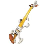 4/4 Electric Violin Solid Wood Beautiful Melody Suitable For Beginners And Professionals Durable(White)