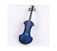 4/4 Electric Violin Solid Wood Blue Color 4string HandCarved Solid Wood Construction