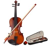 4/4 Full Size Acoustic Violin Fiddle Set for Adult Beginners Students with Violin Case, Bow, Rosin (Natural)