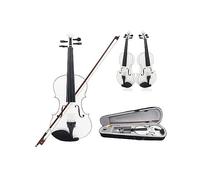 4/4 Full Size Acoustic Violin For Beginners Solid Wood Violin With Carrying Case Stringed Instrument With Violin Box (Color : White)