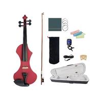 4/4 Full Size Electric Violin Set Mute Violin W/Case Violin Strings Tuner Bridge