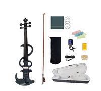 4/4 Full Size Electronic Mute Violin Set Solidwood For Students Beginners Music Perfomance Training W/Bow Storage Case