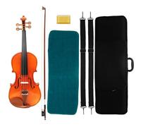 4/4 Full Size Fiddle Violin Outfit for Adults Kids Handcrafted Student Beginner Violin Accessory Kits with Violin Case
