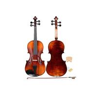 4/4 Full Size Handmade Violin Fiddle W/Brazilwood Bow Bridge String Case Power Tone Violin