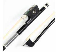 4/4 Full Size Violin Bow Carbon Fiber Bow with Shining Stones Natural Horse Hair Wire Winding Fiddle Bow (4/4, C.F.-Advanced)