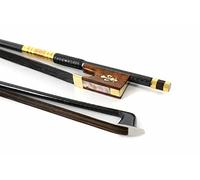 4/4 Full Size Violin Bow Carbon Fiber Bows AAA Grade Mongolian Straight Bow Hair Snake Wood Frog Bow (Black Bow hair)