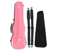 4/4 Full Size Violin Case Carbon Fiber Pressure Resistant Violin Box with 2 Straps and Hygrometer