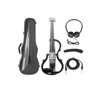4/4 Headless Electric Violin Carbon Fiber Fiddle Electric Violin With Bow Carry Case Headphone Cable Shoulder Rest