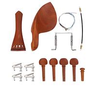 4/4 Jujube Wood Violin Parts, Tailpiece, Pegs, Tunners, Endpin, String and Chin rest 1Set(with string)