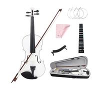 4/4 Popular Beginner Violin Gift Solid Maple Panel Set with Accessories(White Violin Set)