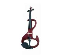 4/4 Silent Electric Violin Set For Professional Beginners With Storage Case And Accompaniment Acoustic Violins(Burgundy)