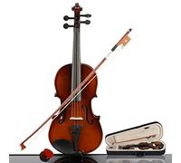 4/4 Size Acoustic Violin Starter Set for Kids Aged Over 12 years, Beginner Musical Instrument with Case, Bow & Rosin, Natural Basswood Fiddle for Students