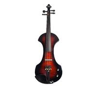 4/4 Size Electric Violin Kit Solidwood Mute Fiddle With Bow Cable Case Ebony Fittings Accessories SET