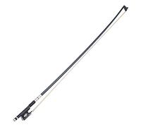 4/4 Violin Bow 74.5cm Fiddle Bow Braided Carbon Fiber Round Stick with Flower Pattern for Making Nice and Bright Sound