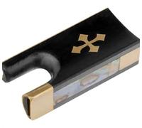 4/4 Violin Bow Ebony Brass Coordinate Pattern Inlay Violin Parts Luthier Repair Accessories
