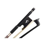 4/4 Violin Bow Light Carbon Fiber stick Ebony Frog with Natural Bow HorseHair Exquisite pattern inlaid Quick Response (pattern2)