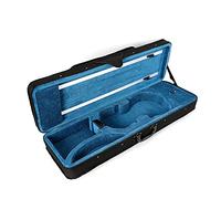 4/4 Violin Case,Violin Case Lightweight Case, Lightcase, Softcase for trumpet, Tear- and waterproof outer fabric,thermal padding with backpack strap DEU,Black-Blue,80X30X15cm,New