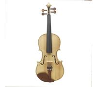 4/4 Violin Hand Carved Log Color Violin Set with Bow and Case for Practice Stringed Instruments