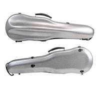 4/4 Violin Hard Case Frosted Fiddler Backpack Composite Carbon Fiber Box Triangle With Double Shoulder Violin Case(Silver 2)