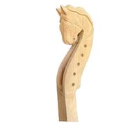 4/4 Violin Head Neck 4/5 String Maple Carving Old Man/horse/dragon/woman Head Violin accessories kit(5 Strings1)