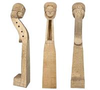4/4 Violin Head Neck 4/5 String Maple Carving Old Man/horse/dragon/woman Head Violin Parts(Color:4 type 1)