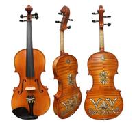 4/4 Violin Inlay Nice Shell Back Selected European Spruce Top Ebony Fittings And Fingerboard(Color:Light brown)