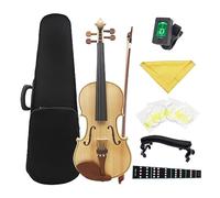 4/4 Violin Maple Top Acoustic Violin With Case Bow Strings Shoulder Rest Solid Wood Violin For Beginner Students (Color : Violin Set 2)