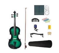 4/4 Violin Set With Violin Bow Bridge String Case Green Black Gradual Violin Beginner Level
