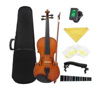 4/4 Violin Spruce Top Acoustic Violin With Case Bow Strings Shoulder Rest Tuner Cloth