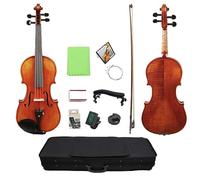 4/4 Violin Student Grade Examination Playing Handmade Pattern Ebony Violin Instrument (Color : Set 4/4)