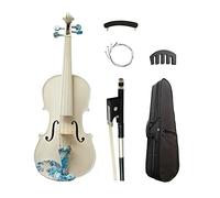 4/4 White Maple Student Beginner Art Violin Fiddle Strings Instruments With Case Violin (Color : 1-8)