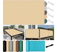 4.4 x 8.4 m (14.4 x 27.6 ft) UV Protection 98% Sunshade Net with Rope for Outdoor Use Rectangular Sunshade for Patios Gardens and Activities Sand Yellow
