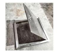 4-40 in Square Stainless Steel Access Panel Door with Handles, Drywall Inspection Panel for Electrical Plumbing, Wall Hole Cover Plate, Click Fit Service Shaft Door Kit(45x45cm/18x18in)