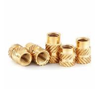 #4-40 Threaded Inserts,100Pcs #4-40 * 1/8 * 4.6mm C3640 Brass Heat Set Insert,American Knurled Nuts,Standard Female Thread Hardware Nuts for Plastic and 3D Printing Components