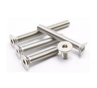 #4-40 UNC Flat/Countersunk Head Socket Screws,100-Piece,Stainless Steel,Full Thread,Right Hand (#4-40 x 1/2")