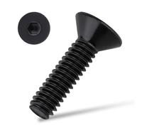 #4-40 x 1/2" Flat Head Socket Head Cap Screws Black, 304 Stainless Steel 18-8, Black Finish, Countersunk Hex Drive Machine Screws, 100-pack