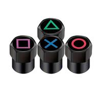 4-40Pcs Car Wheel Tire Valve Caps Dustproof Game Button Symbol Tyre Stem Air Cover Aluminum Tire Valve Caps Car Styling(10 Set)