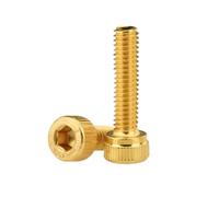 4-40pcs M2/M2.5/M3/M4/M5 Titanium-plated Carbon Steel Hexagon Socket Cap Head Machine Screws, M5x35mm(4pcs)