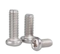 #4-40x1-1/4 Pan Head Machine Screws, 304 Stainless Steel 18-8 Screw, Phillips Drive, Fully Threaded, Bright Finish, Pack of 50