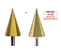 4-42mm HSS For Coated Step Drill Bit Drilling Power Tool For Metal High Speed Steel Wood Hole Cutter Cone Tools Woodwork