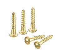 4-45Pcs Wood Screws M1.6 M2 .5 M3 M4 M5 Slotted Round Head Brass Self-Tapping Screw Working(M2.5x20mm 45Pcs)