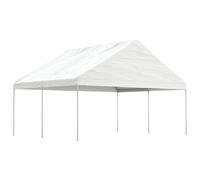 (4.46 x 5.88 x 3.75 m) vidaXL Gazebo Part Tent with Roof Pavilion Outdoor Marquee White Polyethylene