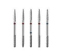 4.4cm/1.73inch Manicure 2-in-1 Double Head Tungsten Steel Sanding Head Set, 5pcs Nail Removal/exfoliating Sanding Machine Front Drill Bit
