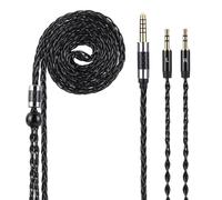 4.4mm Balanced to Dual 3.5mm Audiophile Replacement Cable, 8-Core OCC Silver-Plated cable, Compatible with Sundara, Arya, Ananda Headphones and for WM1A, NW-WM1Z, PHA-2A, HiFi Upgrade (1.3m)