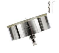 4-5/16 Inch 110mm Tile Hole Cutter Drill Bit Diamond Metal Hole Saw with Center Pilot Drill - Diamond-Coated for Marble, Granite, Ceramics, Porcelain Tiles, Glass