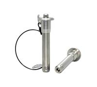 4/5/6/6.35/8/9.5/10/12/12.7/16/20/25mm Diameter All-Stainless Steel Quick Release Ball Lock Pin with Lanyard for Marine Equipment, 9.5x50mm