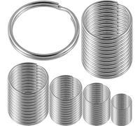 4/5/6/7/8/10/12/14/16/18/20/25/30/35/40/45/50mm | Strong Silver Metal Split Rings | 5-1000 Packs Available | Jump Loop Key Ring | Splits Circle For Keys/Keyrings (5, 25mm)