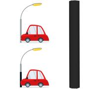 4 5 6 7 8 Ft Pole Anti Collision Pad For Basement Pole Padding Wrap Around, Garage Column Street Lamp Post Basketball Hoop, Round Pole Protector Black(H 5ft,Inner Dia 10 Inch)