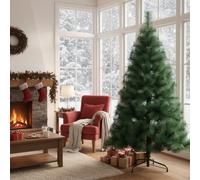 4/5/6/7/8FT Premium Artificial Classic Spruce Christmas Tree with Removable Bracket, Full Artificial Xmas Tree for Indoor & Outdoor, Perfect Choice for Christmas Green 150 cm