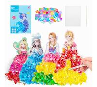 4 5 6 7 Year Old Girl Gifts Toys: Princess Arts and Craft Kits for Kids Age 4-9 Birthday Present Party Favors Supplies Activities Toy for 3+ Year Old Girls Creative Poke-in Crafts Set Home Décor